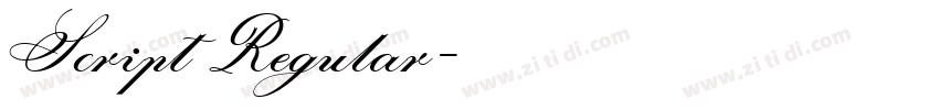 Script Regular字体转换
